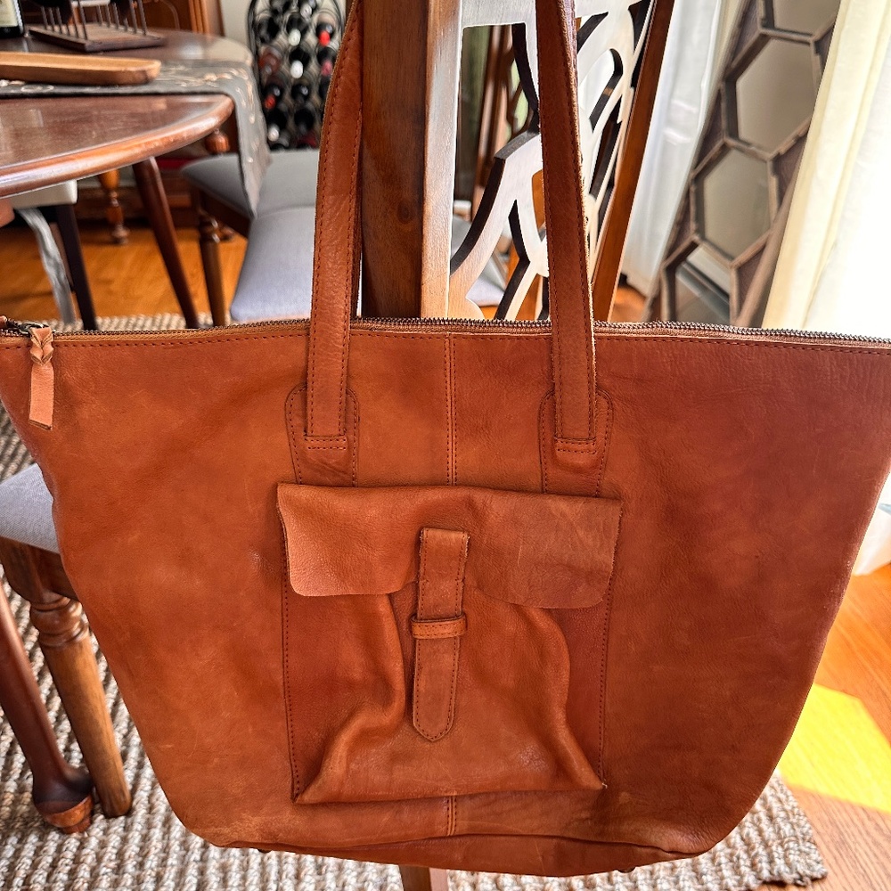 Free People Leather Totebag